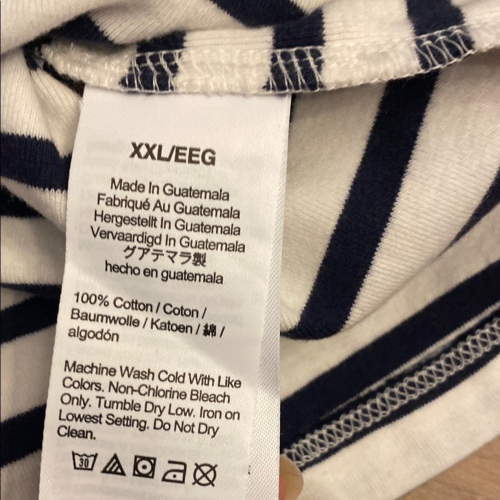 J Crew XXL navy/white women’s top - Picture 9 of 9